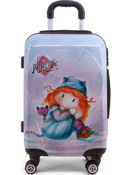 Karactermania Ninette 38868 Παιδική Βαλίτσα Καμπίνας 54x34x22cm με 4 Ρόδες Λιλά