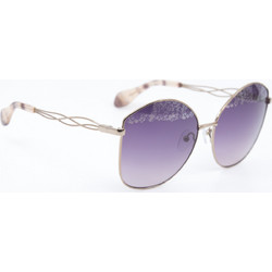 Blumarine SBM116V A32L Γυναικεία Γυαλιά Ηλίου Στρογγυλά Μεταλλικά Ασημί με Μωβ Polarized Φακό