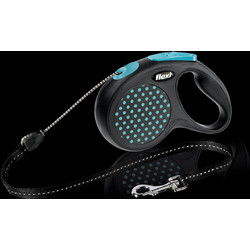 Flexi Dot Design Πτυσσόμενο Λουρί Σκύλου Κορδόνι έως 20kg 5m Μπλε