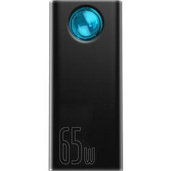 Baseus Amblight Power Bank 30000mAh 65W με 4 Θύρες USB-A & Θύρα USB-C Quick Charge 3.0 & Power Delivery Black