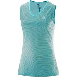 Salomon Trail Runner Sleeveless Tee Γυναικείο Αθλητικό T-Shirt Τιρκουάζ L39255800