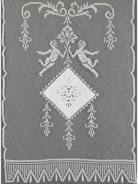 Silk Fashion Κουρτίνα με Τούνελ & Δαντέλα 140x260 BG11 Λευκό