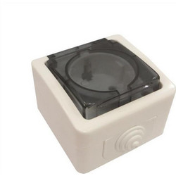 Πρίζα σούκο εξωτερική διάφανο καπάκι IP54 16A EUROLAMP 147-16220