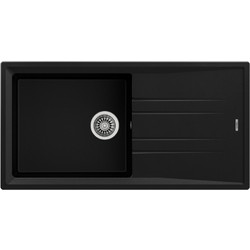 Teka Stone 60 L-TG 1C 1E Ένθετος Νεροχύτης Γρανίτη Αντιστρεφόμενος Black Carbon 100x51cm