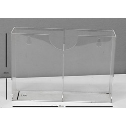 Stand Plexiglass Τοίχου / Επιδαπέδιο με διαχωριστικό 22cm X 25cm X 5.5cm