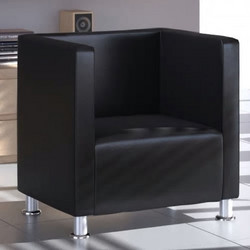 vidaXL Πολυθρόνα Δερματίνη Μαύρη 240068