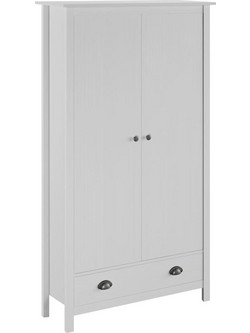 vidaXL Hill Range Δίφυλλη Ντουλάπα Ρούχων Λευκή 89x50x170cm 288948