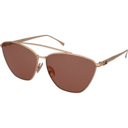 Fendi FF 0438/S DDB/4S Γυναικεία Γυαλιά Ηλίου Cat Eye Μεταλλικά Χρυσά με Ροζ Polarized Φακό