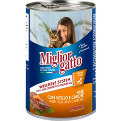 Morando Miglior Gatto Adult Wellness System Pate with Beef & Carrot 400gr