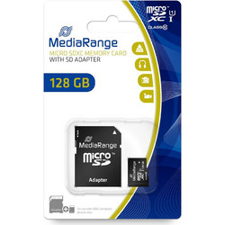 Mediarange microSDXC 128GB Class 10 U1 UHS-I + Adapter