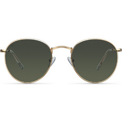 Meller Yster Gold Olive Ανδρικά Γυαλιά Ηλίου Στρογγυλά Μεταλλικά Χρυσά με Πράσινο Polarized Φακό