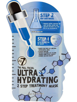 W7 Ultra-Hydrating 2 Step Treatment Κρεμώδης Μάσκα Προσώπου για Ενυδάτωση με Κολλαγόνο 23gr
