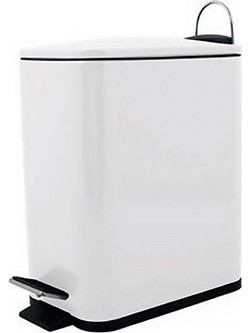 Χαρτοδοχείο μπάνιου 5lt Eric 26x14.5x29cm White Matt 05393.002