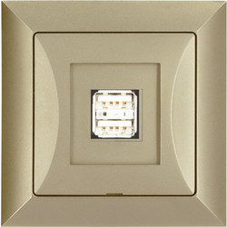 Πρίζα Με 2 Θυρες Usb 2,1A Τιτανιο Timex 5907522187060
