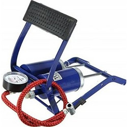 Διπλή Τρόμπα ποδιού 7 bar/100 psi με δύο κυλίνδρους για Αυτοκίνητο κτλ σε μπλε χρώμα