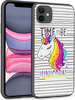 Θήκη iPhone 11 Black TPU - Time To Be A Unicorn