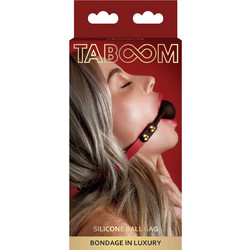 Taboom Silicone Ball Gag Black & Red