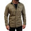 Jack & Jones Ανδρικό Πουκάμισο Τζιν Μακρυμάνικο Slim Fit Χακί 12138115