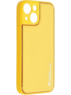 Forcell Leather Back Cover Yellow (iPhone 13 Mini)