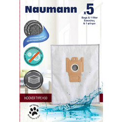 Naumann Type H30 Σακούλες Σκούπας 5τμχ Συμβατές με Σκούπα Hoover