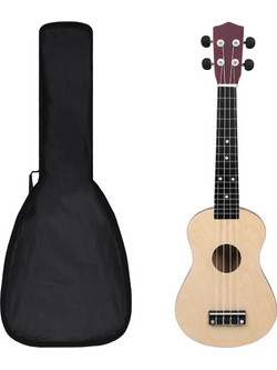 vidaXL 70151 Soprano Natural with Case
