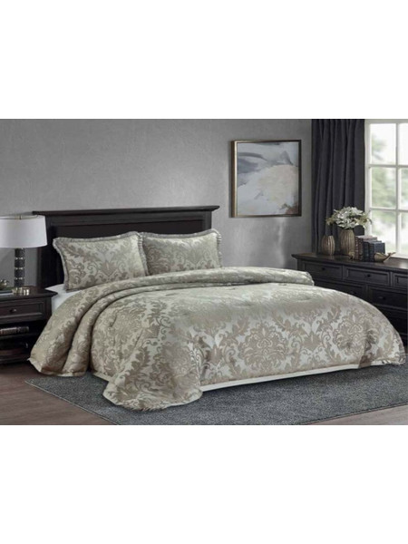 Γαρύφαλλο Πάπλωμα Υπέρδιπλο 220x240 Damask Jacquard Coffee