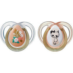 Tommee Tippee Ορθοδοντικές Πιπίλες Σιλικόνης 0-6m Moda Girl 2τμχ