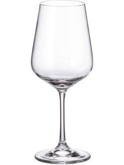 Crystal Bohemia Σετ Ποτήρια Κρασιού Κρυστάλλινα Κολωνάτα Strix 450ml 6τμχ CTB06902045