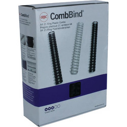 GBC A4 Black 16mm Binding Combs (Pack of 100)