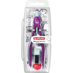 Διαβήτης Γίγας Λιλά - Mint 340mm Herlitz