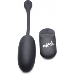 Bang! 28x Plush Egg Δονητής Egg για Ζευγάρια με Τηλεχειριστήριο 19.8cm Μαύρος