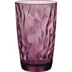 Bormioli Rocco Σετ Ποτήρια Νερού Γυάλινα Rock Purple 470ml 6τμχ 00.10178