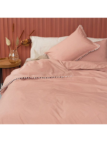 Παπλωματοθήκη Ημίδιπλη (170x240) Pon-Pon Rose βαμβακερή Palamaiki