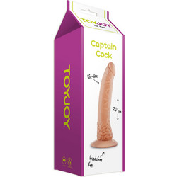 ToyJoy Captain Cock Ρεαλιστικό Dildo με Βεντούζα 23cm Flesh