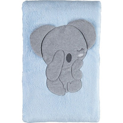 BiBaby 3D Sleepy Koala Κουβέρτα Αγκαλιάς Βελουτέ 88x100 Γαλάζια