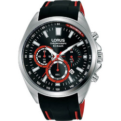 Lorus Ανδρικό Ρολόι Χρονογράφος με Μαύρο Καουτσούκ Λουράκι RT387HX9