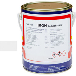 Hydroton Iron Alkyd Finish Βερνικόχρωμα Μετάλλου Λευκό Ral-9003 Ματ 2.5lt