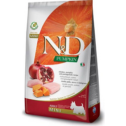 Farmina N&D Pumpkin Grain Free Mini Adult with Chicken, Pumpkin & Pomegranate 800gr