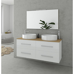 Drop Torino 120 Σετ Έπιπλο Μπάνιου με Νιπτήρα & Καθρέπτη White Top-1