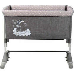 Lorelli Sleep N Care Elephant Λίκνο με Στρώμα & Πλαϊνό Άνοιγμα Ανθρακί