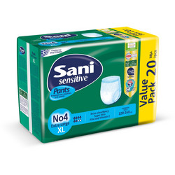 Sani Sensitive Pants No4 XLarge Πάνες Βρακάκι Ακράτειας 6 Σταγόνες 20τμχ