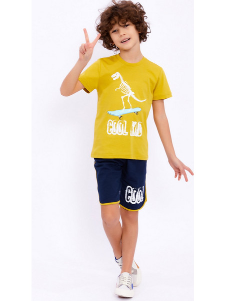 Φόρμα παιδική αγόρι Cool Kid - Κίτρινο