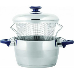Βιομάρ Inox Κατσαρόλα Φριτέζα Ανοξείδωτη 22cm 4.7lt