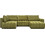 PoliHome Bonita Καναπές σε Σχήμα Π Lime 350x170x85cm 162295149
