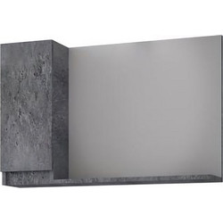 Drop Senso 85 Granite Ορθογώνιος Καθρέπτης Μπάνιου με Ντουλάπι & Ράφι Ξύλινος