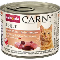 Animonda Carny Adult with Chicken, Turkey & Duck Hearts 200gr