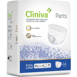Cliniva Pants XLarge Πάνες Βρακάκι Ακράτειας 7 Σταγόνες 14τμχ