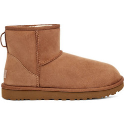 UGG Classic Mini II Γυναικεία Μποτάκια Suede Ταμπά με Γούνα 1016222-CHE