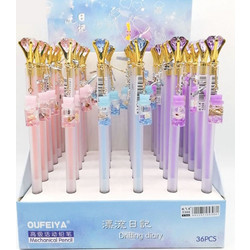 Μηχανικό μολύβι Diamond 0.7mm Kawaii Diamond Mechanical Pencil Drifting Bottle Pendant Automatic Pen Oufeiya (5398) 1Τεμ