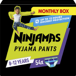 Pampers Ninjamas Boy Pyjama Night Pants Monthly Pack Πάνες Βρακάκι 27-43kg 54τμχ